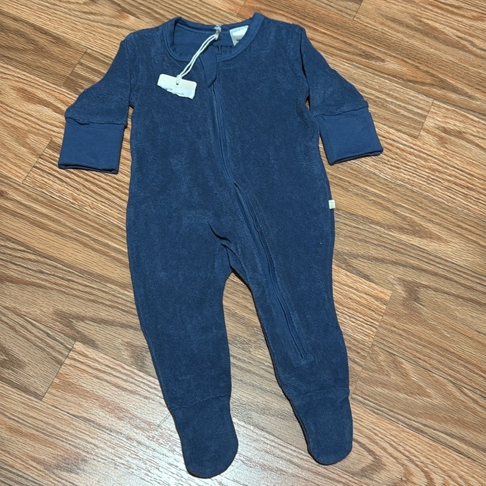 NWOT Wilson & Frenchy TERRY organic cotton footie one piece 0-3